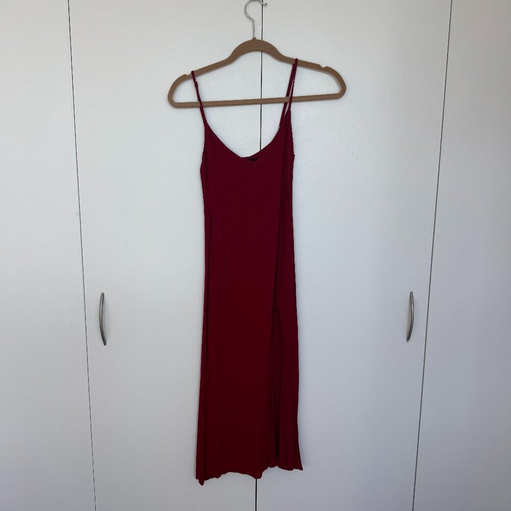 Reformation Red Midi Dress with Slit - Size 2